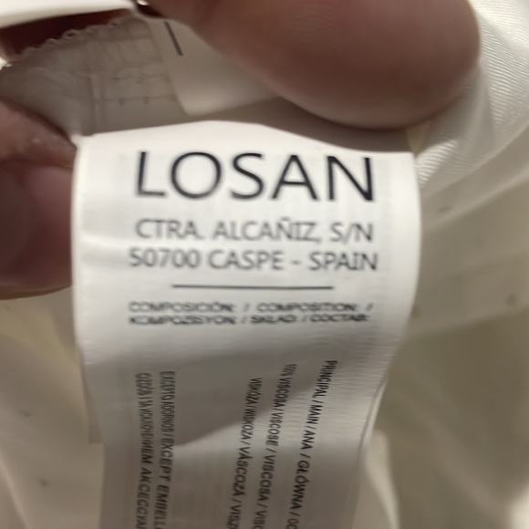 Losan 6 white gold small tiny polka dot blouse euc - Picture 4 of 7